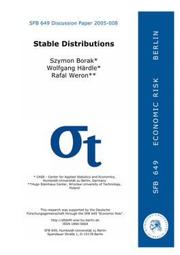 Stable Distributions R