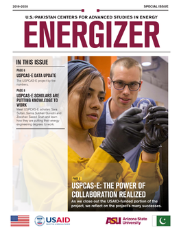 THE POWER of COLLABORATION REALIZED As We Close out the USAID-Funded Portion of the Project, We Reflect on the Project's Many Successes