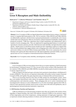 Liver X Receptors and Male (In)Fertility