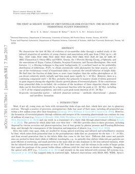 The First 40 Million Years of Circumstellar Disk Evolution: the Signature of Terrestrial Planet Formation