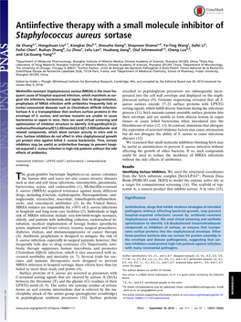 Staphylococcus Aureus Sortase