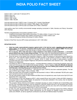 India Polio Fact Sheet