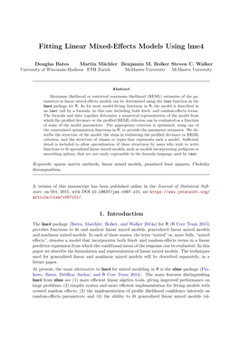 Fitting Linear Mixed-Effects Models Using Lme4