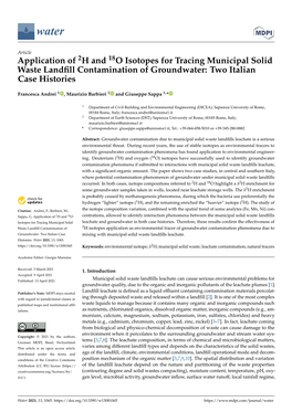 Application of 2H and 18O Isotopes for Tracing Municipal Solid Waste Landfill Contamination of Groundwater