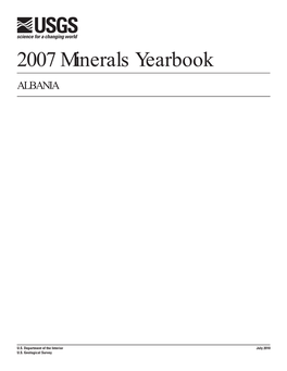 The Mineral Industry of Albania in 2007