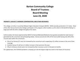 Barton Community College Board of Trustees Board Meeting June 23, 2020