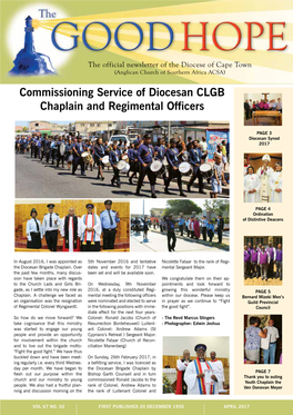 Commissioning Service of Diocesan CLGB Chaplain and Regimental Officers