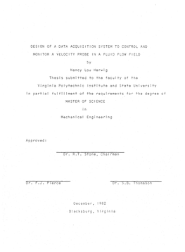 Design of Adata Acquisition System to Control And