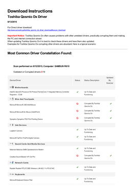 Toshiba Qosmio Dx Driver 8/13/2015