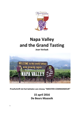 Napa Valley and the Grand Tasting Jean Verlaak