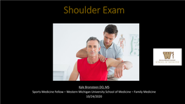 Shoulder Exam