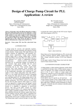 Design of Charge Pump Circuit for PLL Application: a Review