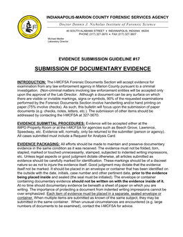 Submission of Documentary Evidence