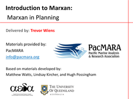 Marxan in Planning