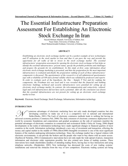 The Essential Substructures' Preparation Assessment For