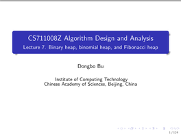 CS711008Z Algorithm Design and Analysis Lecture 7