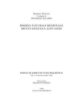 PAN 1998 Relazione Generale