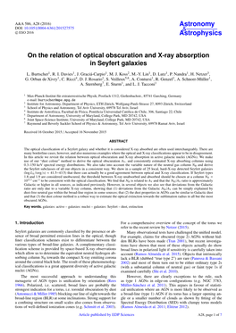 On the Relation of Optical Obscuration and X-Ray Absorption in Seyfert Galaxies