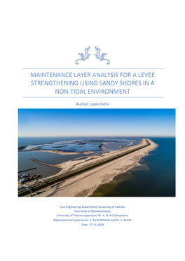 Maintenance Layer Analysis for a Levee Strengthening Using Sandy Shores in a Non-Tidal Environment