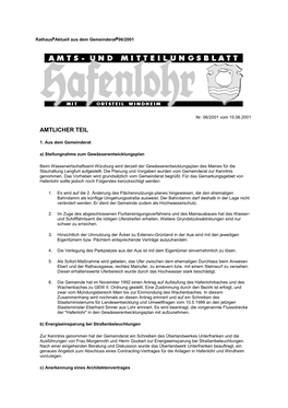 Amtsblatt 05/2001