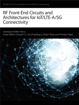 RF Front-End Circuits and Architectures for Iot/LTE-A/5G Connectivity