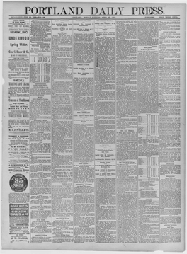 Portland Daily Press: April 27,1885