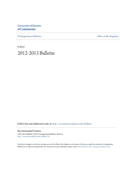 2012-2013 Bulletin