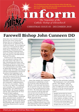 Farewell Bishop John Cunneen DD