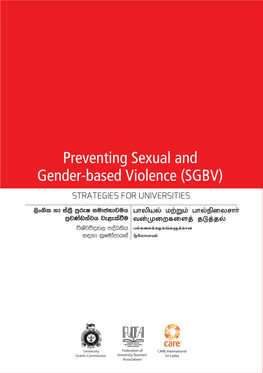 Preventing Sexual and Gender-Based Violence (SGBV) Strategies for Universities