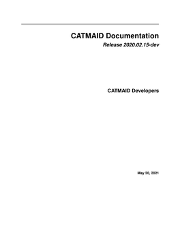 CATMAID Documentation Release 2020.02.15-Dev