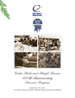 100 Th Anniversary Souvenir Program