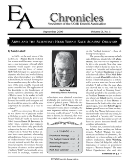 Chronicles Newsletter of the UCSD Emeriti Association