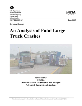 An Analysis of Fatal Large Truck Crashes