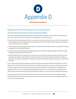 Appendix D: Noise Element Guidelines | 366 D