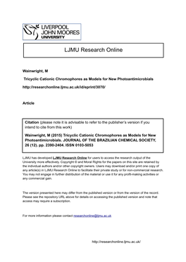 Phenothiazinium Photosensitisers