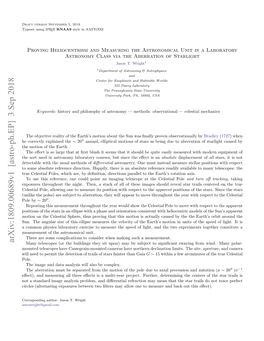 Proving Heliocentrism and Measuring the Astronomical Unit in A