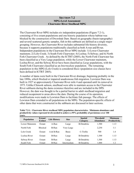 Mpgh5evel Rssessment Clearwater River Steelhead MPG The