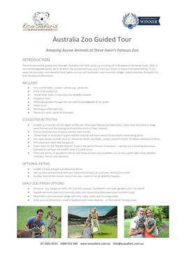 Australia Zoo Guided Tour