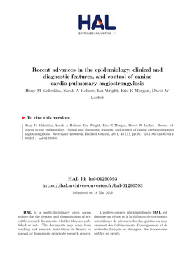 Recent Advances in the Epidemiology, Clinical And