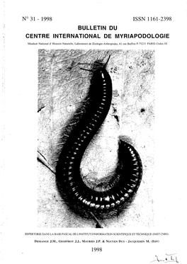 Bulletin Du Centre International De Myriapodologie