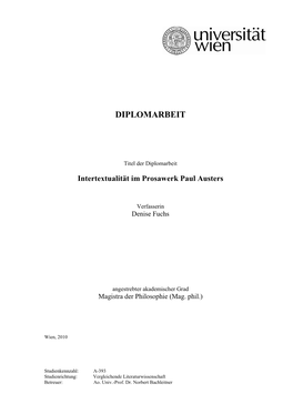 Diplomarbeit