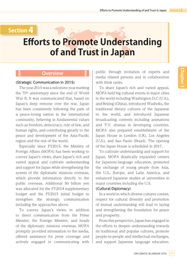 Efforts to Promote Understanding Of, and Trust in Japan (PDF)