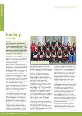 Hockey 1ST XI HOCKEY