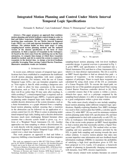 Integrated Motion Planning and Control Under Metric Interval Temporal Logic Speciﬁcations