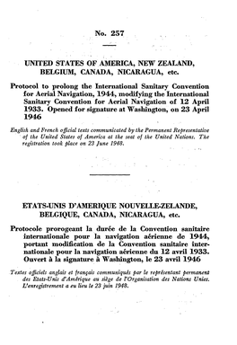 No. 257 UNITED STATES of AMERICA, NEW ZEALAND