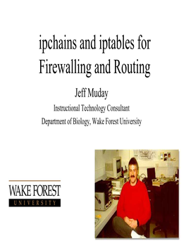 IP Chains for Firewalling and Routing