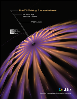 2016 STLE Tribology Frontiers Conference