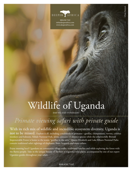 Wildlife of Uganda