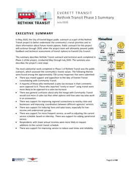 Rethink Transit Phase 1 Summary