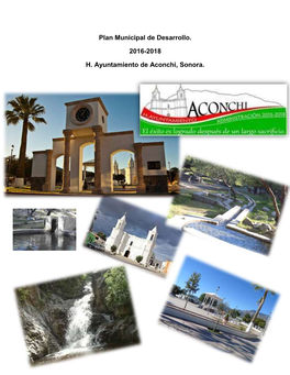 Plan Municipal De Desarrollo 2016-2018 Gobierno Municipal De Aconchi, Sonora